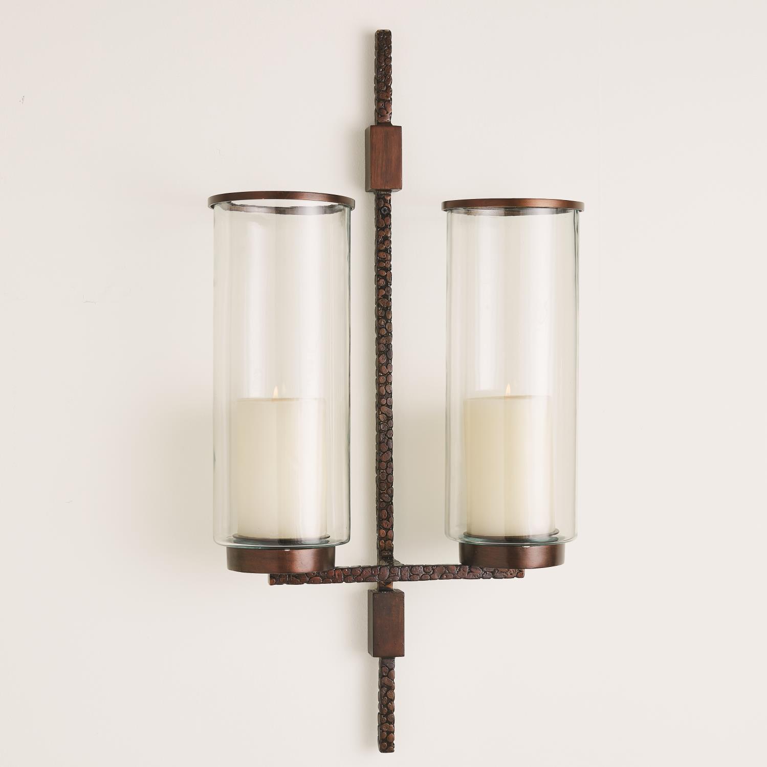 金色双峰壁挂烛台|产品global views美式家居品牌官网│美式家具