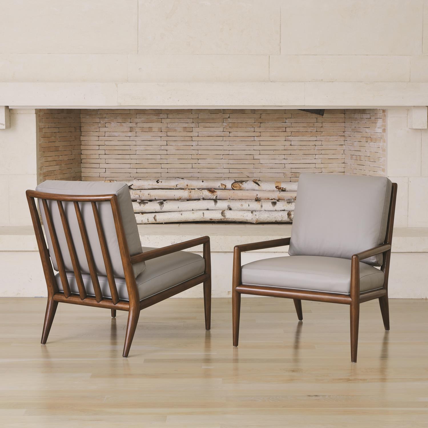 灰色皮革卢卡斯休闲椅|产品global views美式家居品牌官网│美式家具